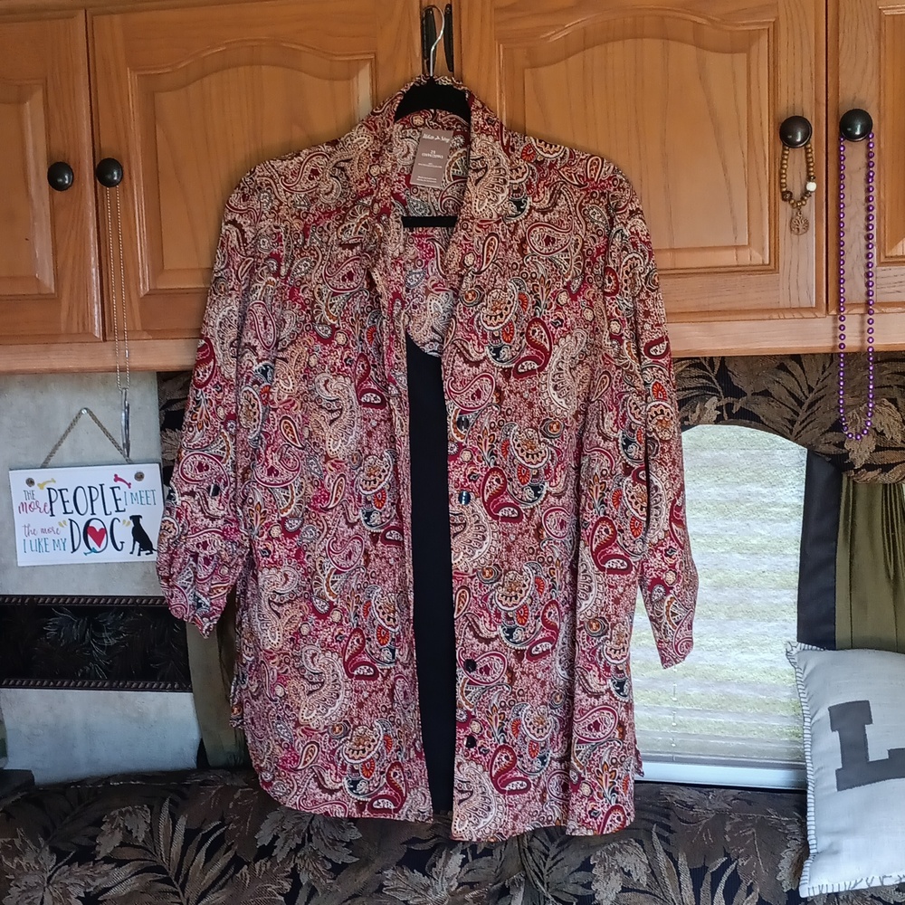 White Stag 2X (18/20) Paisley maroon black
